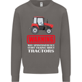 Talking About Tractors Funny Farmer Farm Mens Sweatshirt Jumper Charcoal