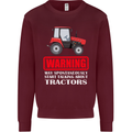 Talking About Tractors Funny Farmer Farm Mens Sweatshirt Jumper Maroon