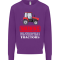 Talking About Tractors Funny Farmer Farm Mens Sweatshirt Jumper Purple