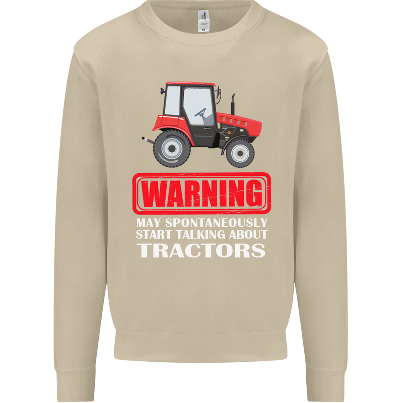 Talking About Tractors Funny Farmer Farm Mens Sweatshirt Jumper Sand