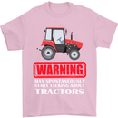 Talking About Tractors Funny Farmer Farm Mens T-Shirt Cotton Gildan Light Pink