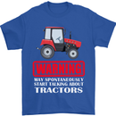 Talking About Tractors Funny Farmer Farm Mens T-Shirt Cotton Gildan Royal Blue