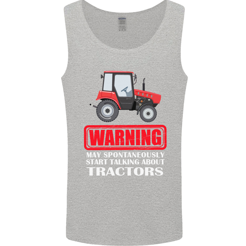 Talking About Tractors Funny Farmer Farm Mens Vest Tank Top Sports Grey