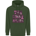 Tarot Cards Fortune Teller Skulls Childrens Kids Hoodie Forest Green