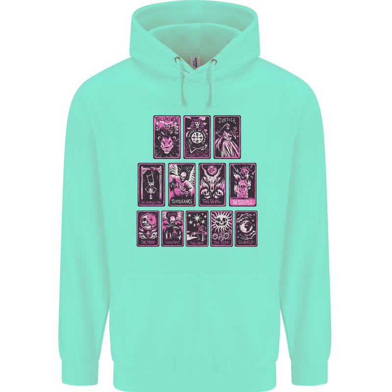 Tarot Cards Fortune Teller Skulls Childrens Kids Hoodie Peppermint
