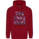 Tarot Cards Fortune Teller Skulls Childrens Kids Hoodie Red