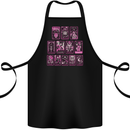 Tarot Cards Fortune Teller Skulls Cotton Apron 100% Organic Black