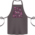 Tarot Cards Fortune Teller Skulls Cotton Apron 100% Organic Dark Grey