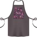 Tarot Cards Fortune Teller Skulls Cotton Apron 100% Organic Dark Grey