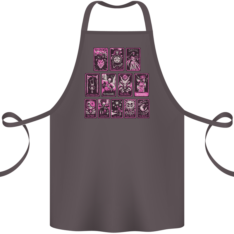 Tarot Cards Fortune Teller Skulls Cotton Apron 100% Organic Dark Grey