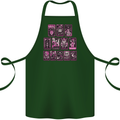 Tarot Cards Fortune Teller Skulls Cotton Apron 100% Organic Forest Green
