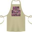 Tarot Cards Fortune Teller Skulls Cotton Apron 100% Organic Khaki