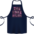 Tarot Cards Fortune Teller Skulls Cotton Apron 100% Organic Navy Blue