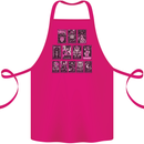 Tarot Cards Fortune Teller Skulls Cotton Apron 100% Organic Pink