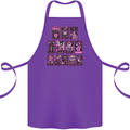 Tarot Cards Fortune Teller Skulls Cotton Apron 100% Organic Purple