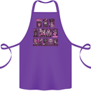 Tarot Cards Fortune Teller Skulls Cotton Apron 100% Organic Purple