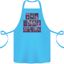 Tarot Cards Fortune Teller Skulls Cotton Apron 100% Organic Turquoise