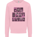 Tarot Cards Fortune Teller Skulls Kids Sweatshirt Jumper Light Pink