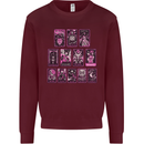 Tarot Cards Fortune Teller Skulls Kids Sweatshirt Jumper Maroon