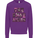Tarot Cards Fortune Teller Skulls Kids Sweatshirt Jumper Purple