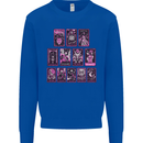 Tarot Cards Fortune Teller Skulls Kids Sweatshirt Jumper Royal Blue