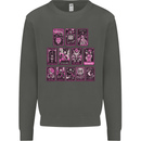 Tarot Cards Fortune Teller Skulls Kids Sweatshirt Jumper Storm Grey