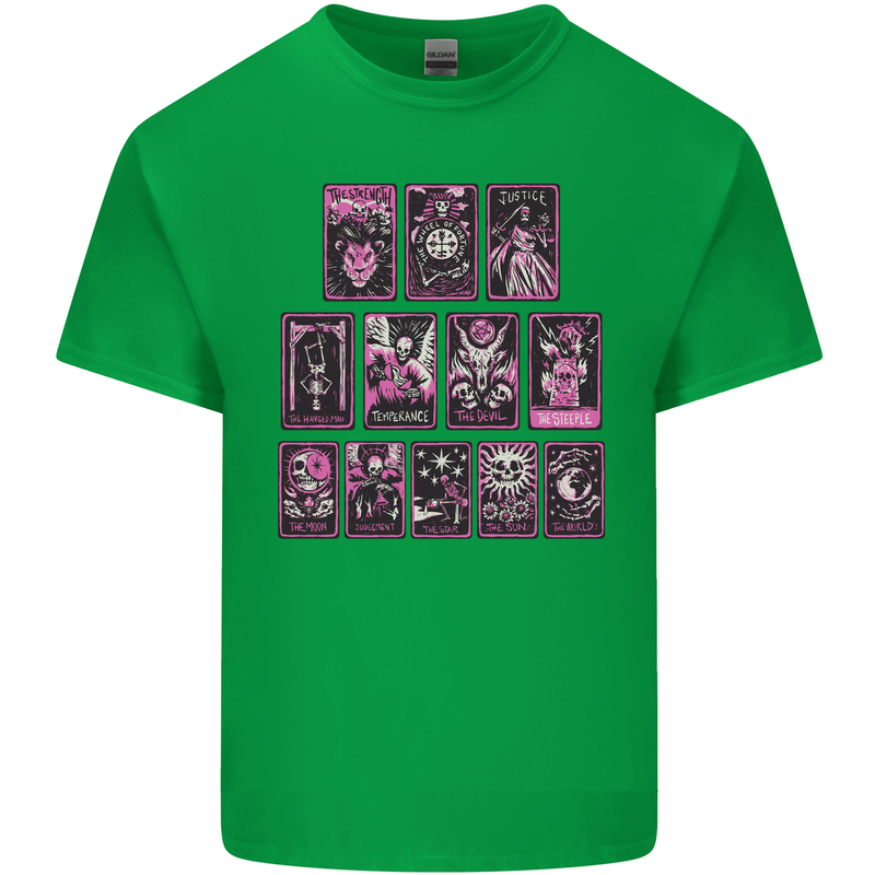 Tarot Cards Fortune Teller Skulls Kids T-Shirt Childrens Irish Green