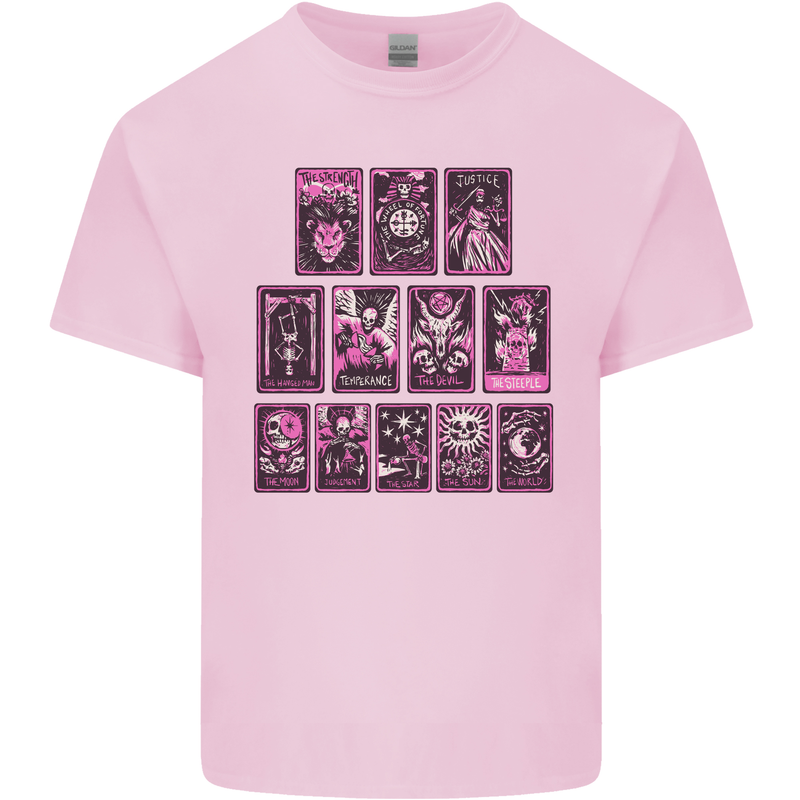 Tarot Cards Fortune Teller Skulls Kids T-Shirt Childrens Light Pink