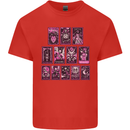 Tarot Cards Fortune Teller Skulls Kids T-Shirt Childrens Red