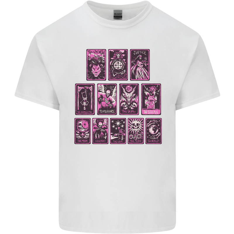 Tarot Cards Fortune Teller Skulls Kids T-Shirt Childrens White