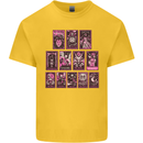 Tarot Cards Fortune Teller Skulls Kids T-Shirt Childrens Yellow