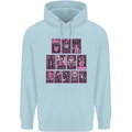 Tarot Cards Fortune Teller Skulls Mens 80% Cotton Hoodie Light Blue