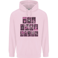 Tarot Cards Fortune Teller Skulls Mens 80% Cotton Hoodie Light Pink
