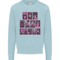 Tarot Cards Fortune Teller Skulls Mens Sweatshirt Jumper Light Blue