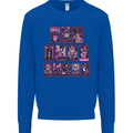 Tarot Cards Fortune Teller Skulls Mens Sweatshirt Jumper Royal Blue