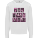 Tarot Cards Fortune Teller Skulls Mens Sweatshirt Jumper White