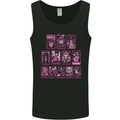 Tarot Cards Fortune Teller Skulls Mens Vest Tank Top Black
