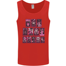 Tarot Cards Fortune Teller Skulls Mens Vest Tank Top Red