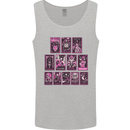Tarot Cards Fortune Teller Skulls Mens Vest Tank Top Sports Grey