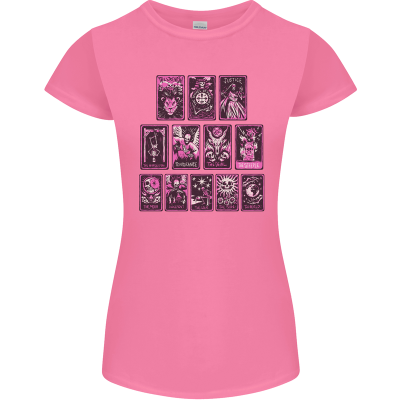 Tarot Cards Fortune Teller Skulls Womens Petite Cut T-Shirt Azalea