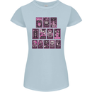 Tarot Cards Fortune Teller Skulls Womens Petite Cut T-Shirt Light Blue