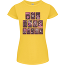 Tarot Cards Fortune Teller Skulls Womens Petite Cut T-Shirt Yellow