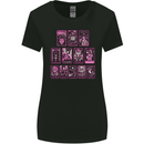 Tarot Cards Fortune Teller Skulls Womens Wider Cut T-Shirt Black