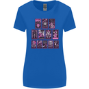 Tarot Cards Fortune Teller Skulls Womens Wider Cut T-Shirt Royal Blue