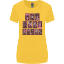 Tarot Cards Fortune Teller Skulls Womens Wider Cut T-Shirt Yellow