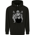 Tattoo Santa Funny Christmas Biker Motorbike Childrens Kids Hoodie Black
