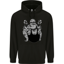 Tattoo Santa Funny Christmas Biker Motorbike Childrens Kids Hoodie Black