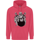 Tattoo Santa Funny Christmas Biker Motorbike Childrens Kids Hoodie Heliconia