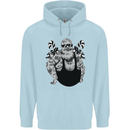 Tattoo Santa Funny Christmas Biker Motorbike Childrens Kids Hoodie Light Blue