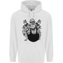 Tattoo Santa Funny Christmas Biker Motorbike Childrens Kids Hoodie White